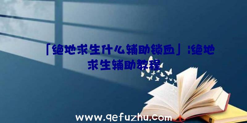 「绝地求生什么辅助锁血」|绝地求生辅助教程